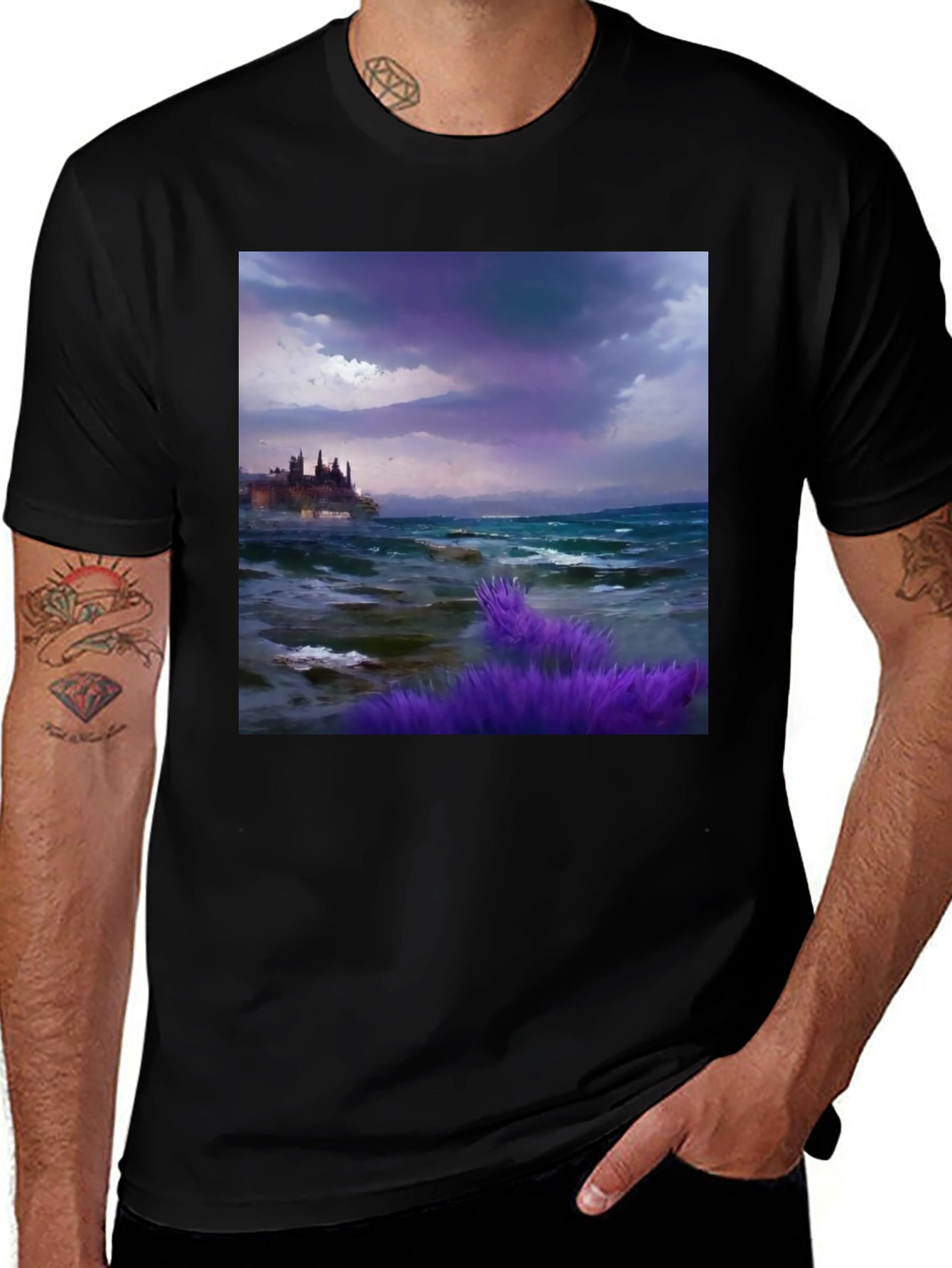Stormy Coastline Graphic Tee
