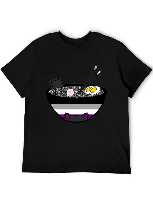 Ace Ramen Cat T-Shirt - Asexual Pride