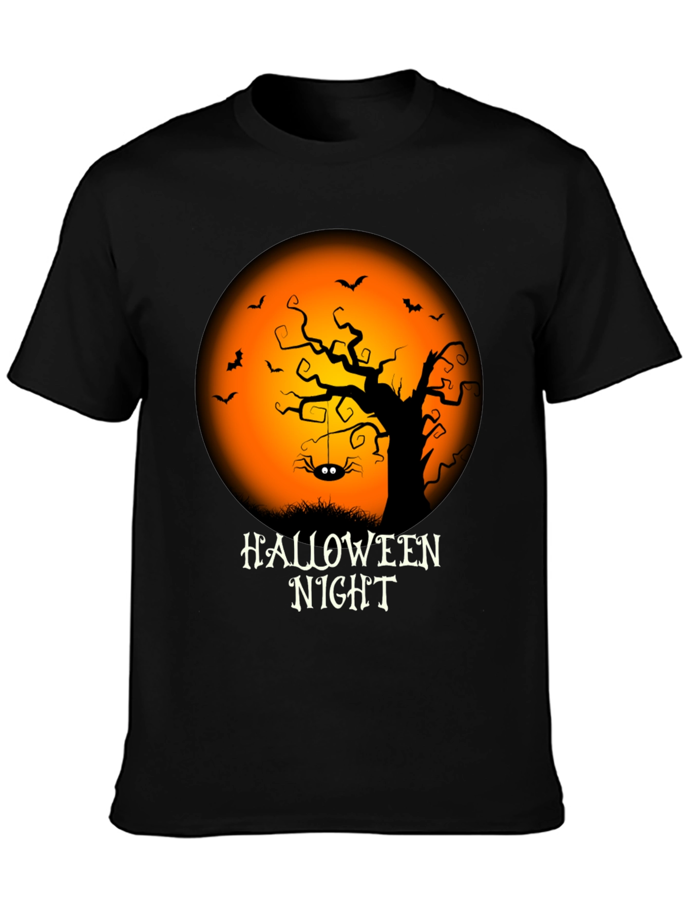 Halloween Night Graphic Tee - Spooky Season Apparel