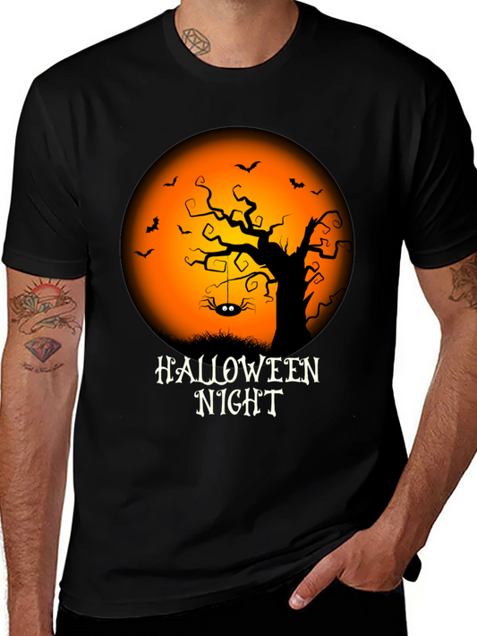 Halloween Night Graphic Tee - Spooky Season Apparel