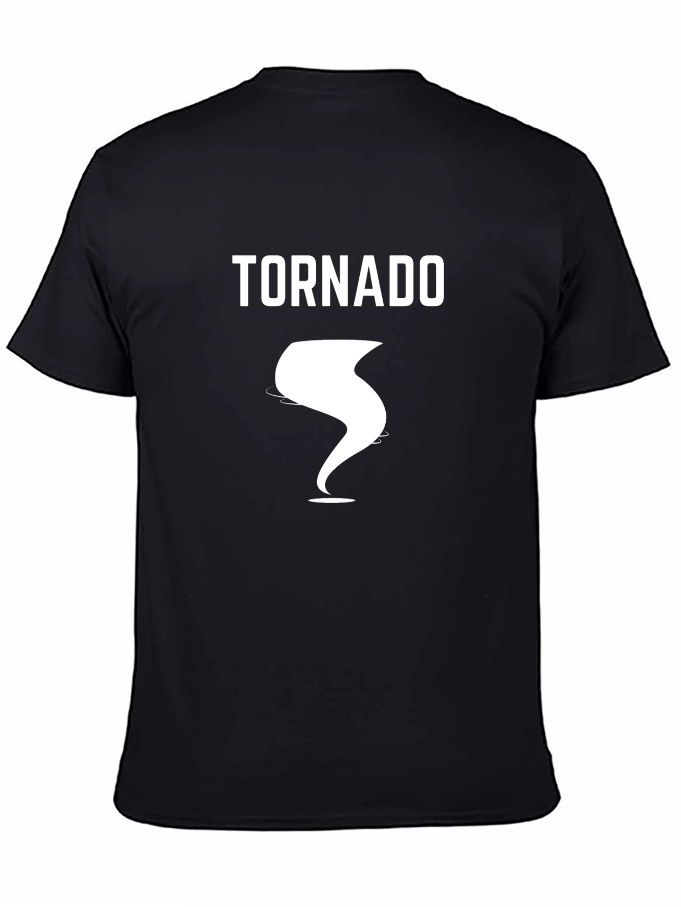Tornado Graphic Tee - Black Cotton T-Shirt