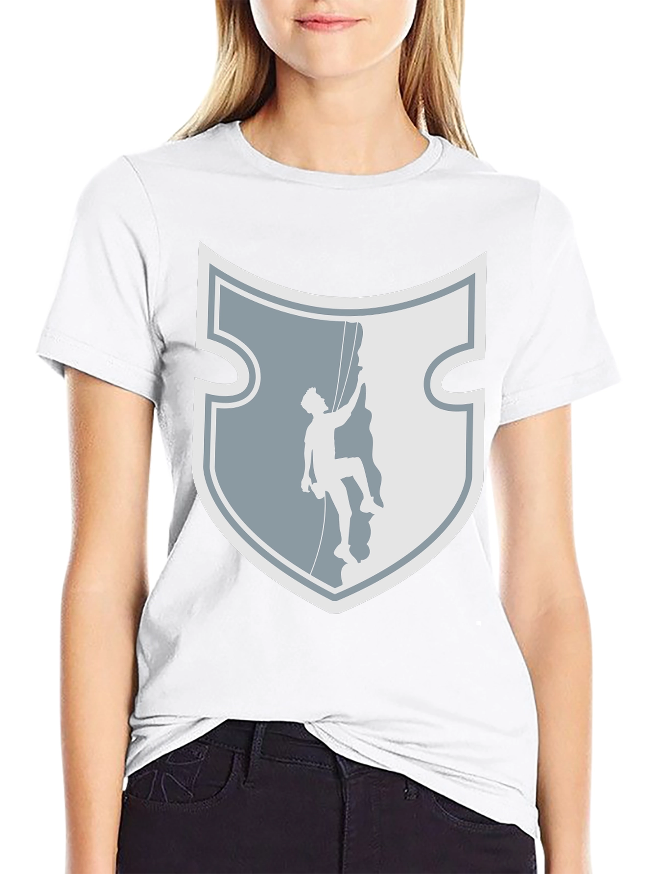 Rock Climbing Shield Graphic Tee - Adventure Ready
