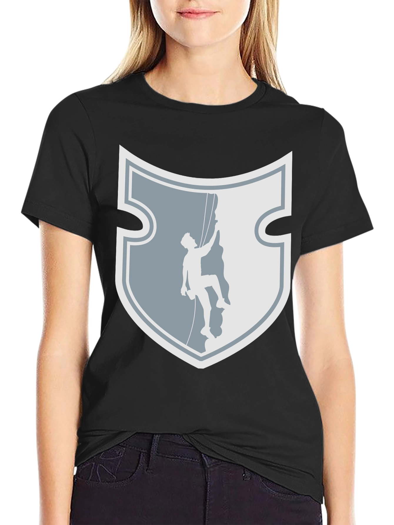 Rock Climbing Shield Graphic Tee - Adventure Ready