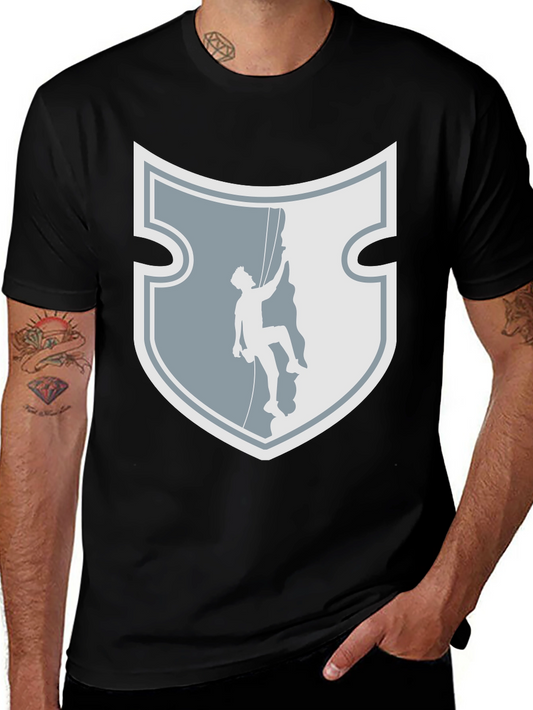 Rock Climbing Shield Graphic Tee - Adventure Ready