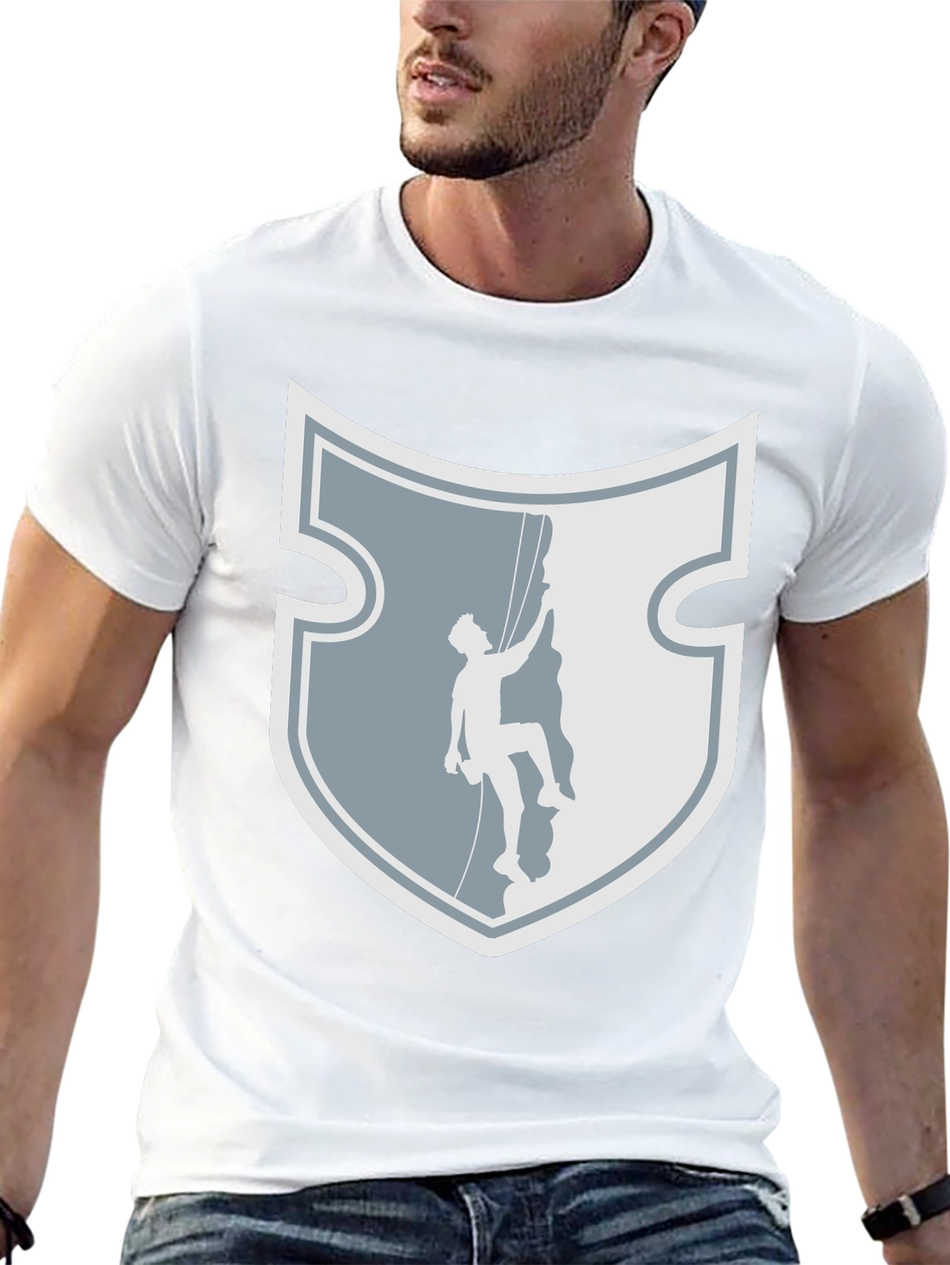 Rock Climbing Shield Graphic Tee - Adventure Ready