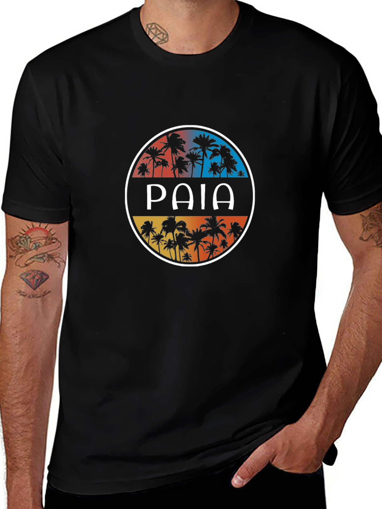 Paia Palms Graphic Tee - Island Vibes