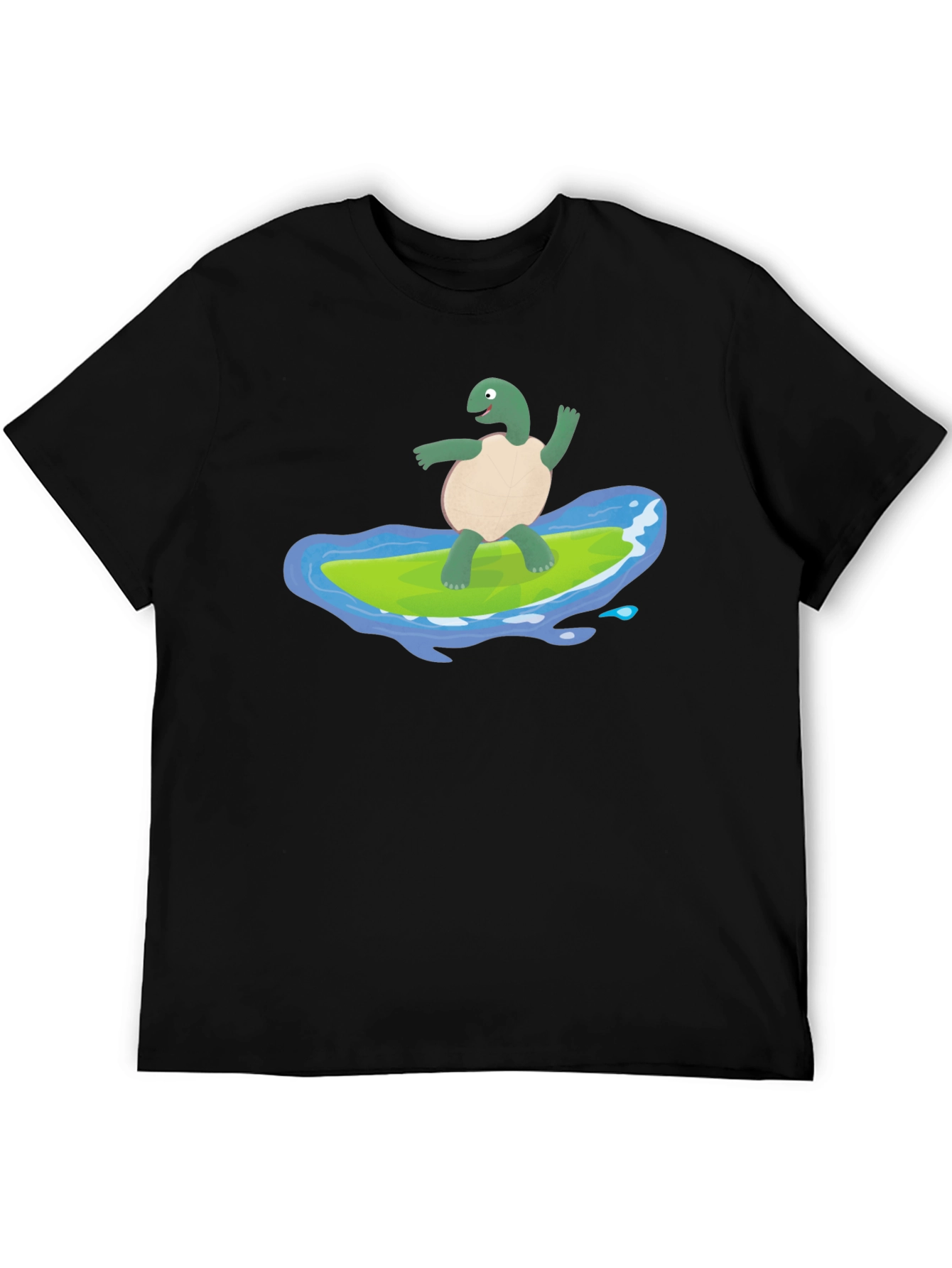 Surfing Turtle Graphic Tee - Cool Comfort