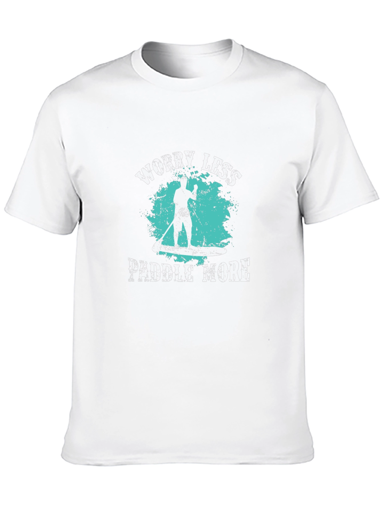 Worry Less Paddle More Black T-Shirt
