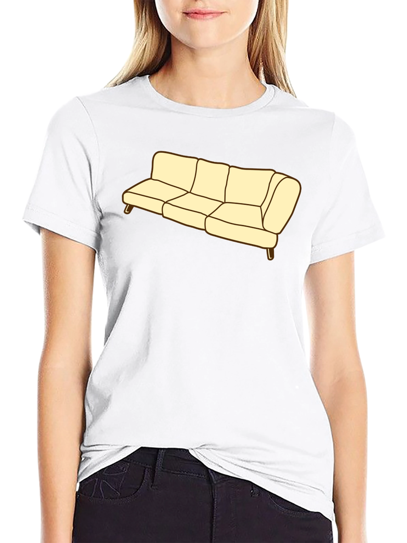 Couch Graphic Tee - Soft Cotton Blend Comfort