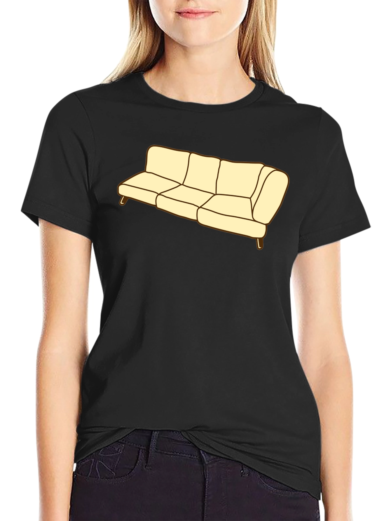 Couch Graphic Tee - Soft Cotton Blend Comfort