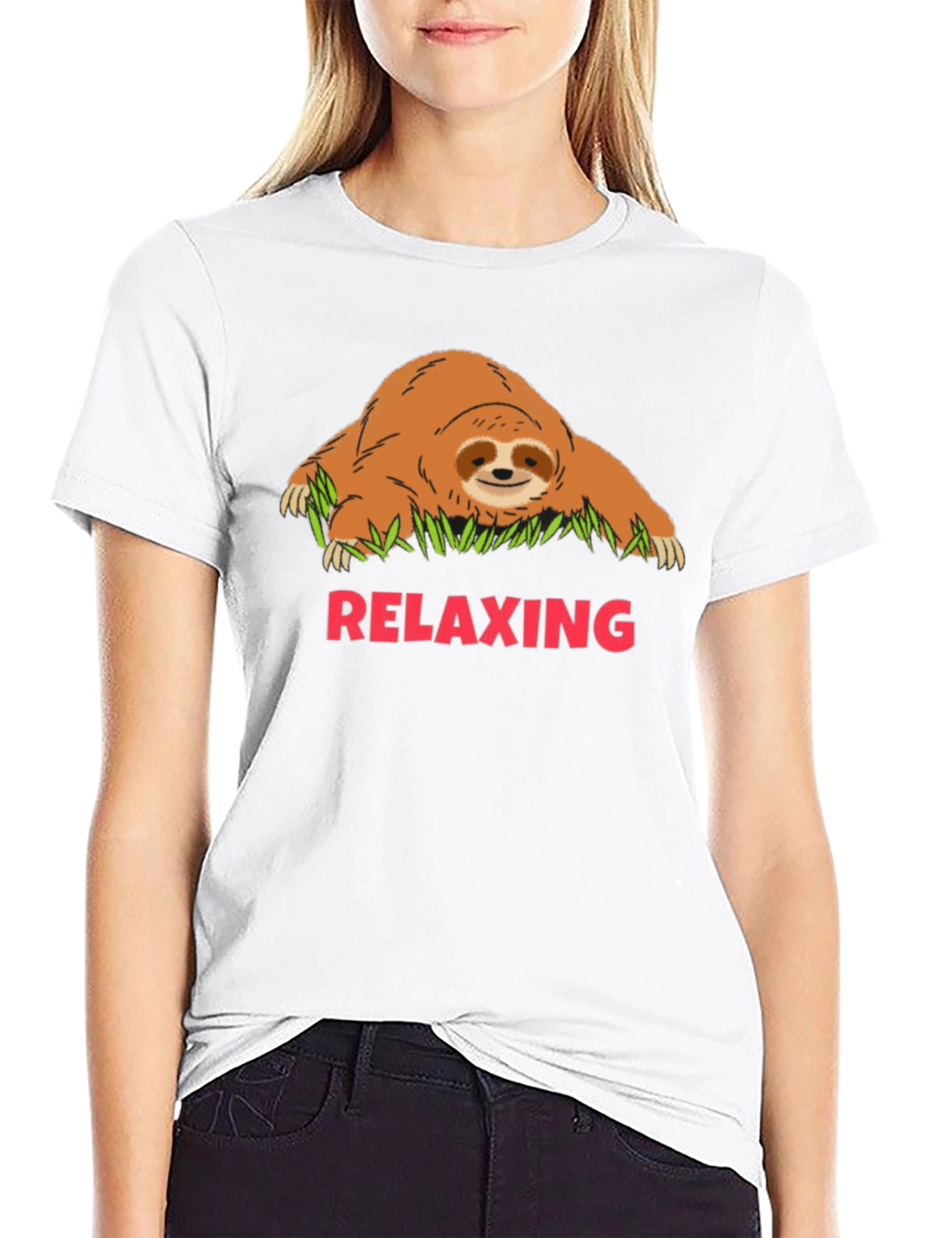 Relaxing Sloth Graphic T-Shirt