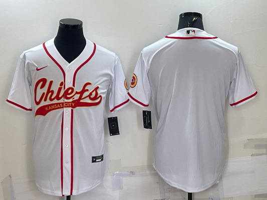 Men's Kansas City Chiefs White Blank Jerseys