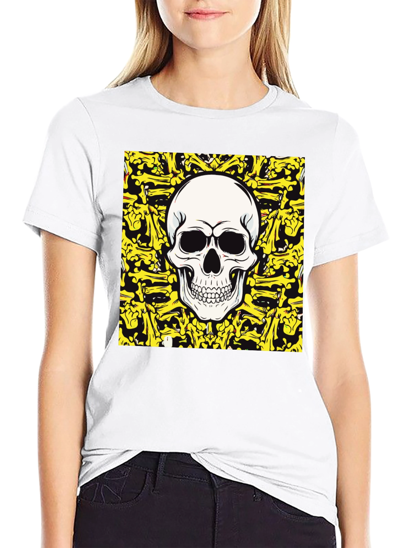 Skull & Crossbones Graphic Tee - Black