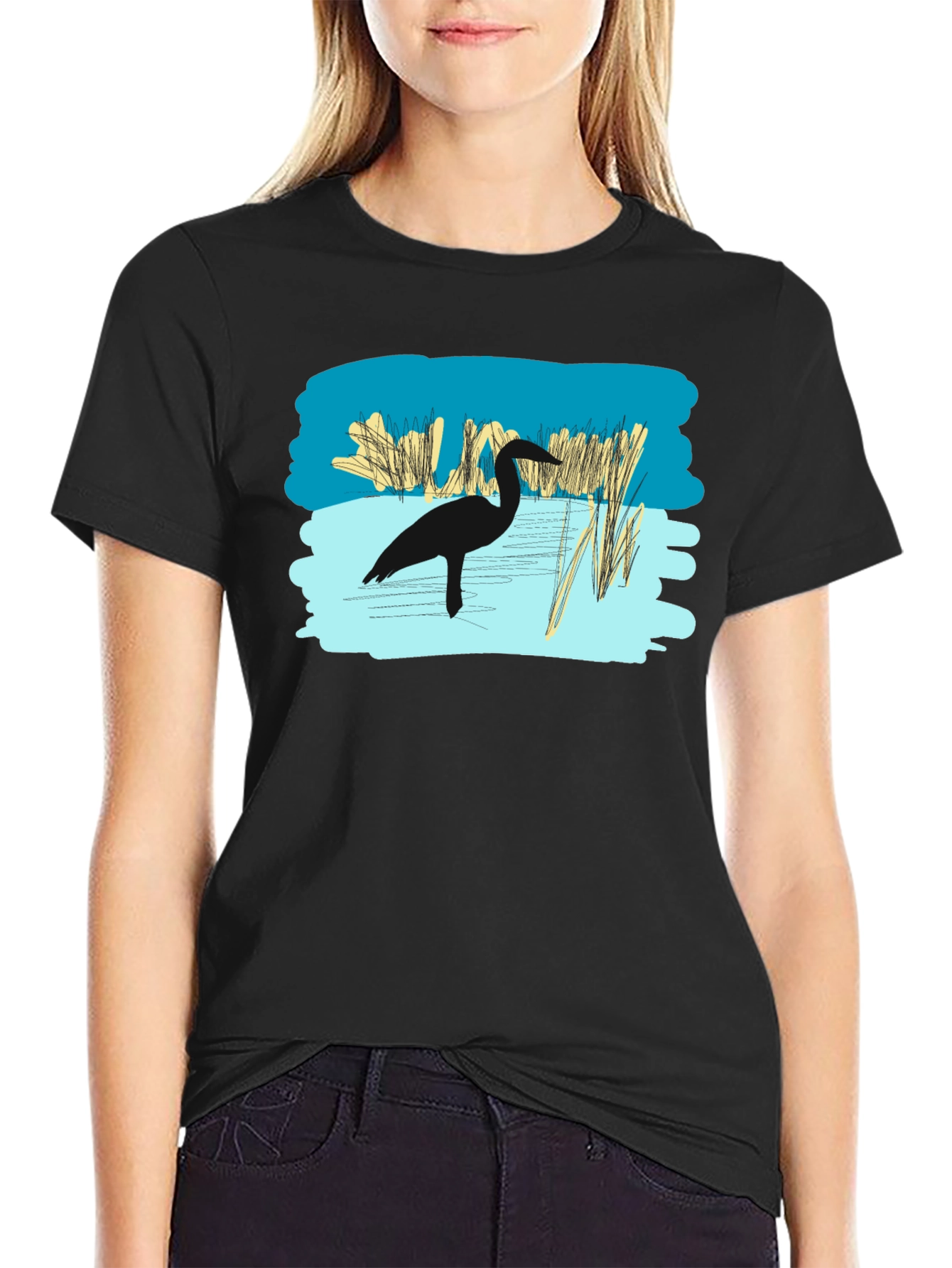Heron Silhouette Graphic Tee