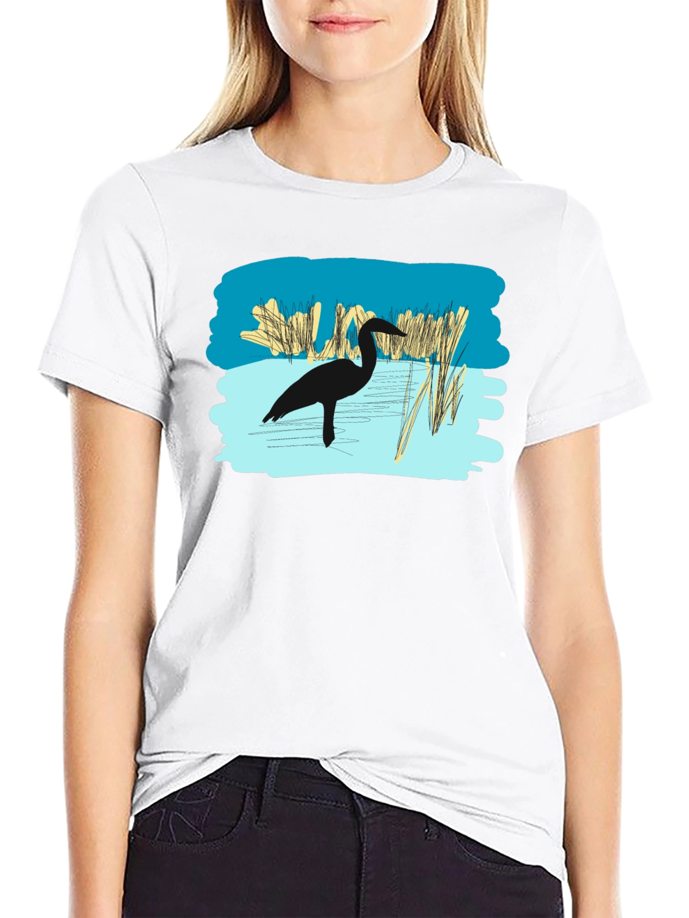Heron Silhouette Graphic Tee