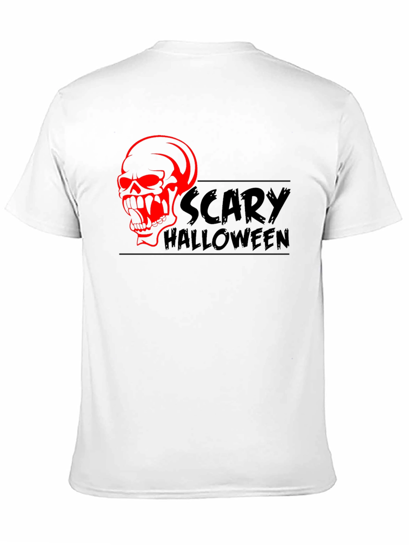 Scary Halloween Skull Graphic T-Shirt