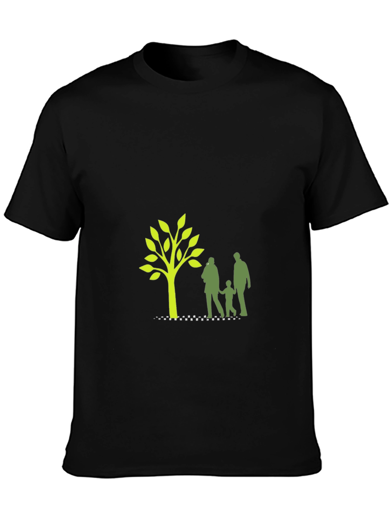 Family Tree Graphic T-Shirt - Black
