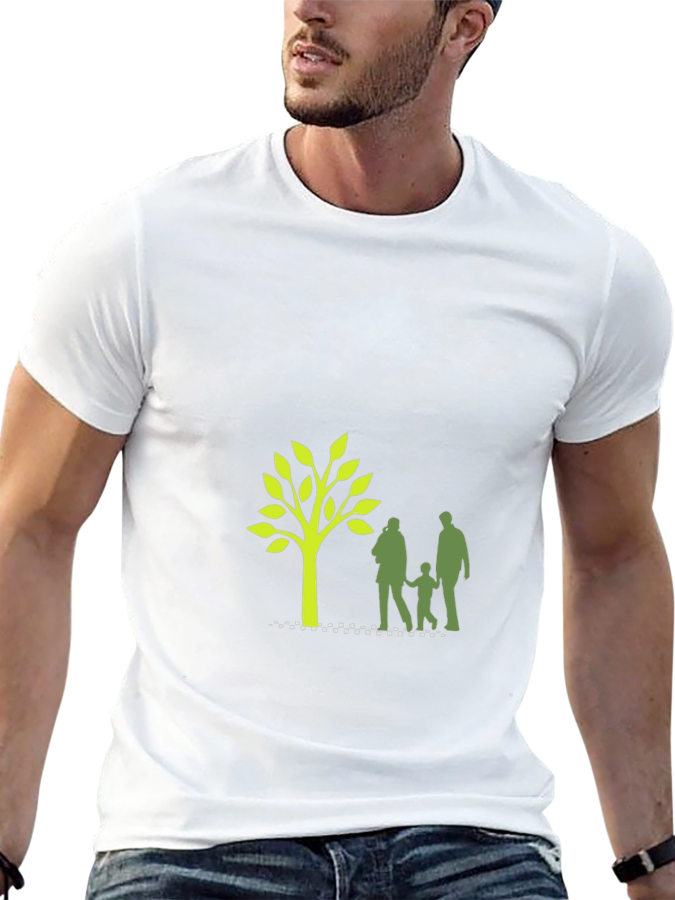 Family Tree Graphic T-Shirt - Black