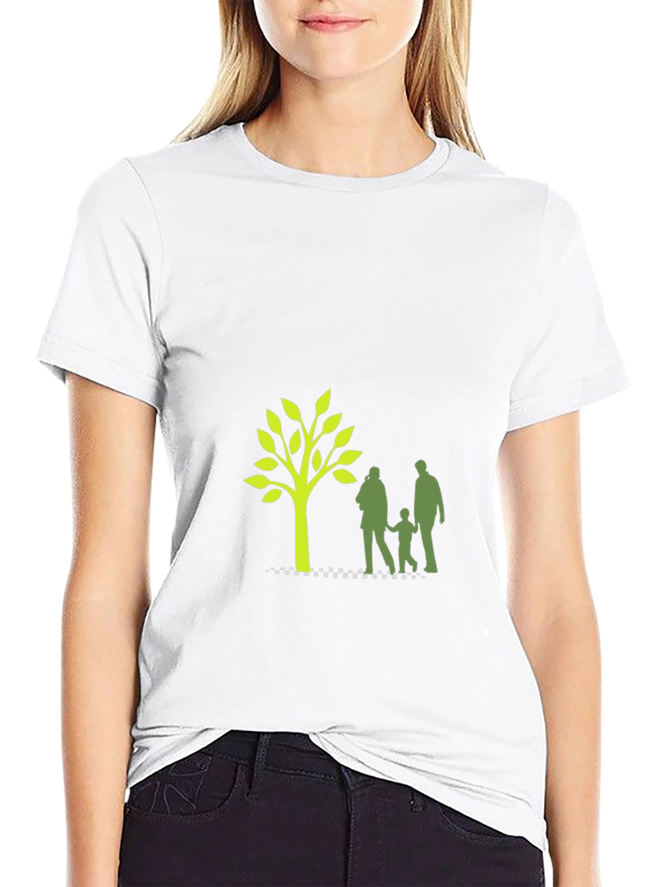 Family Tree Graphic T-Shirt - Black