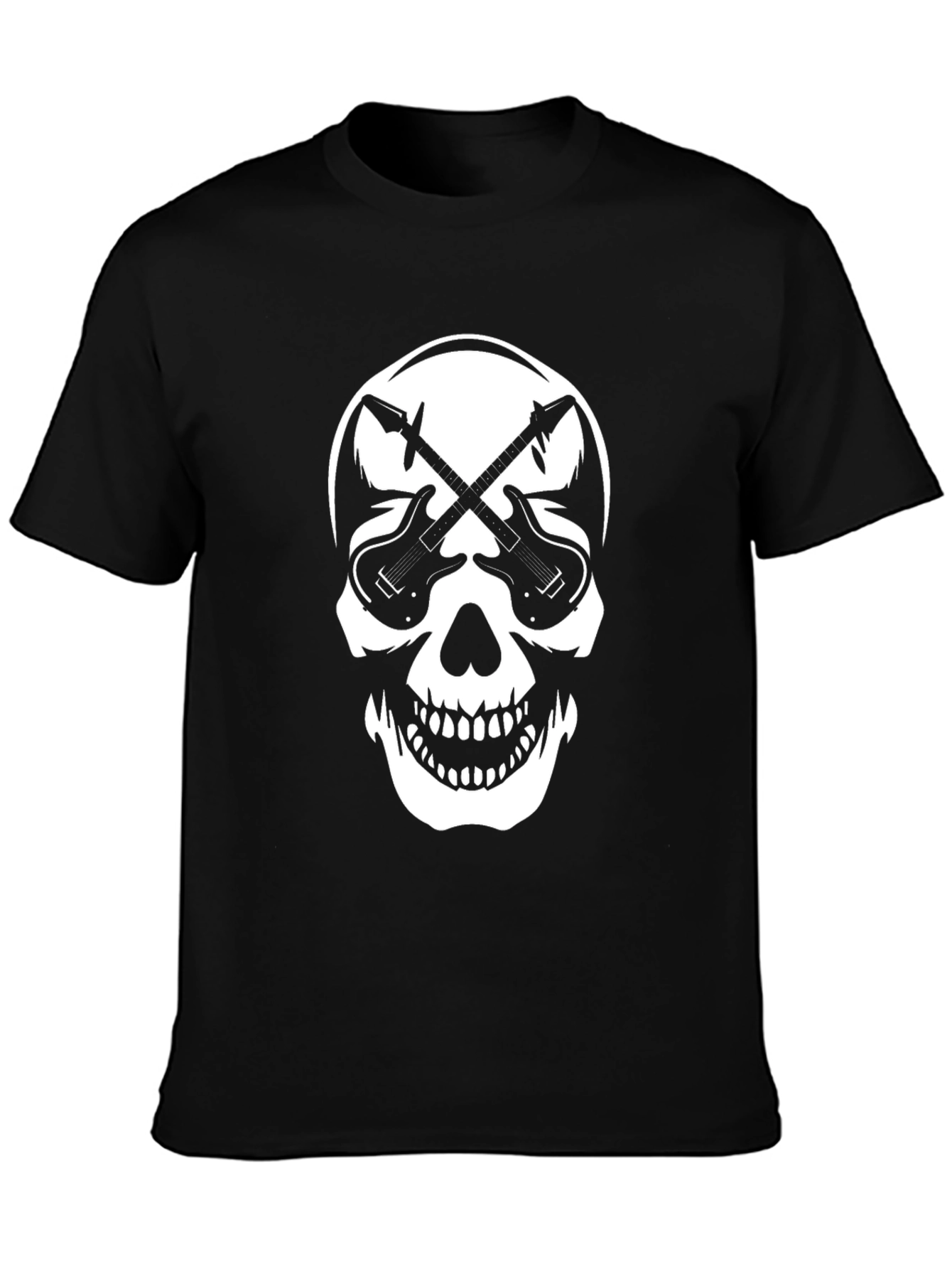Skull & Guitars Graphic Tee - Rocker Style