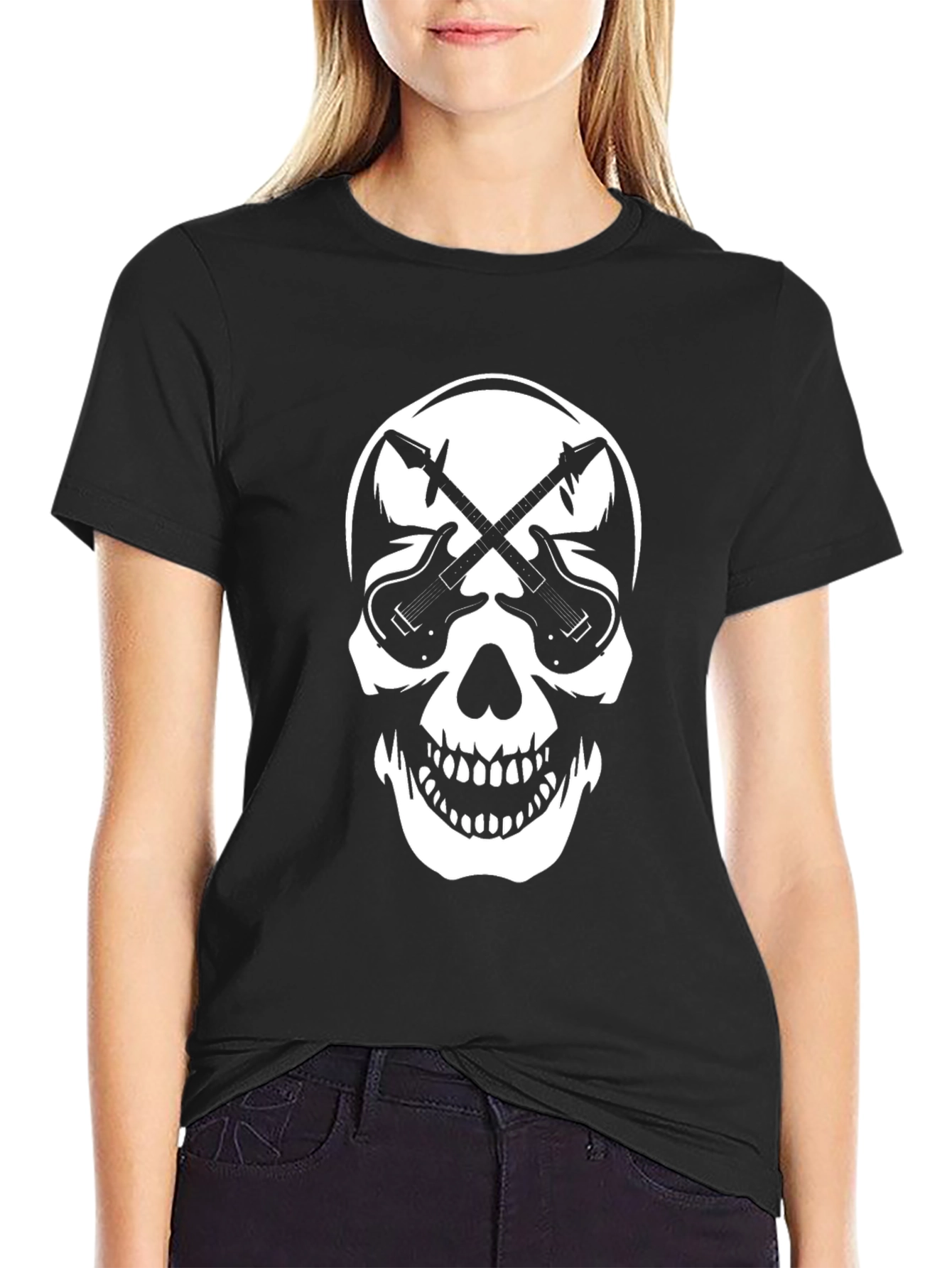 Skull & Guitars Graphic Tee - Rocker Style