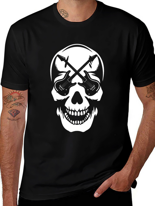 Skull & Guitars Graphic Tee - Rocker Style