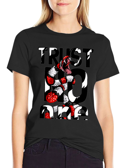 Trust No One Snake Graphic Tee - Black