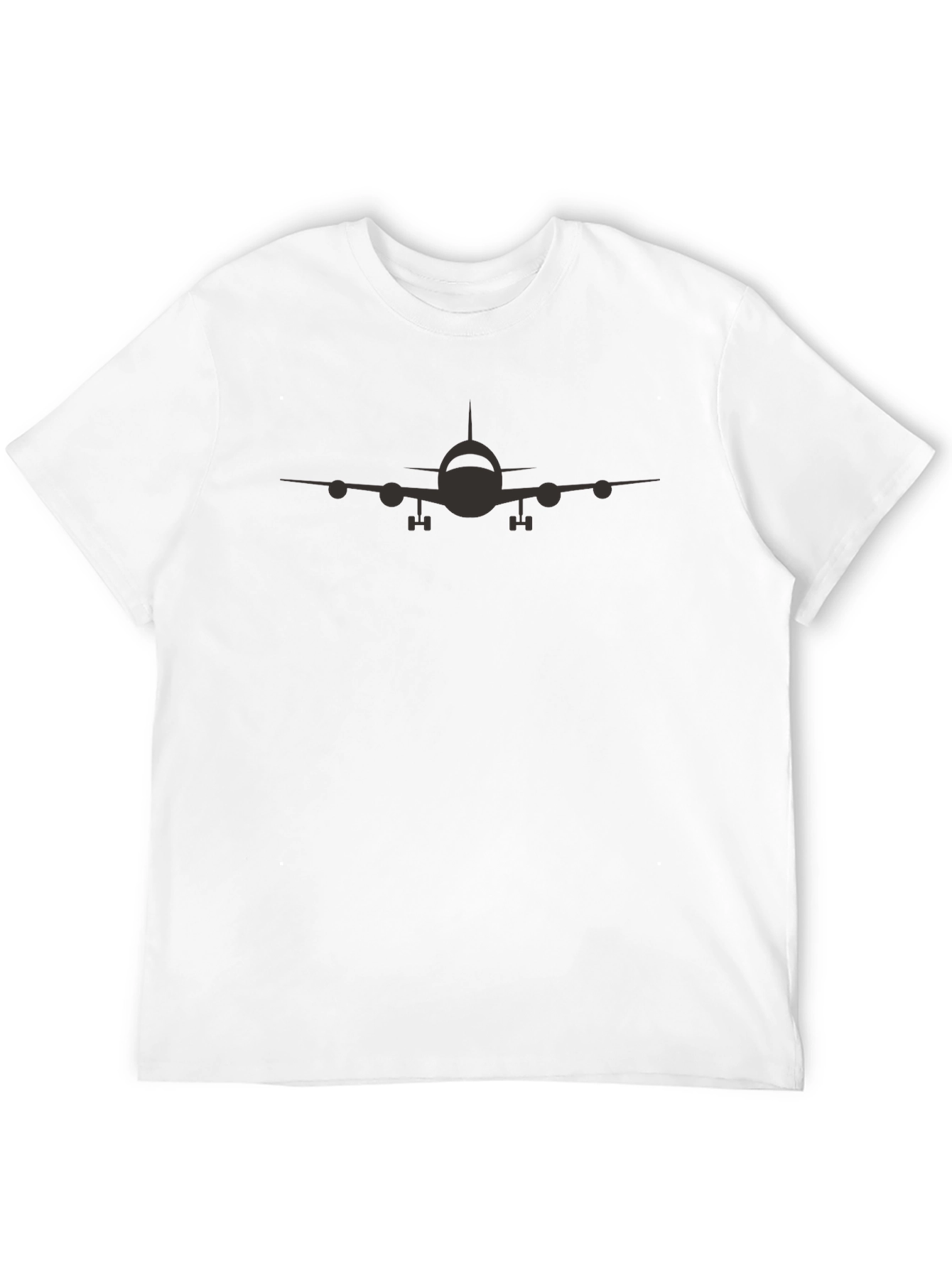 Airplane Graphic Tee - Classic Black Cotton T-Shirt