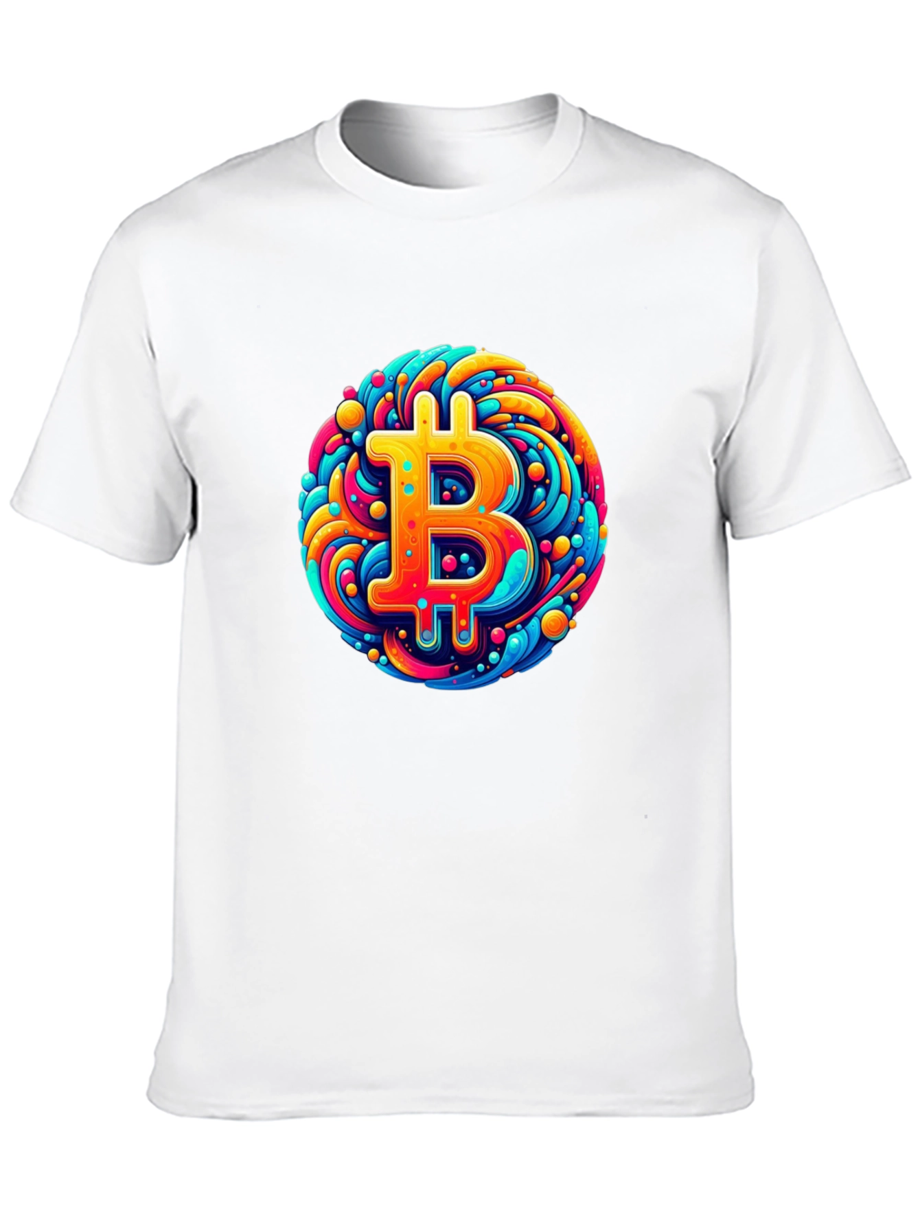 Bitcoin Art T-Shirt - Crypto Swirl Design