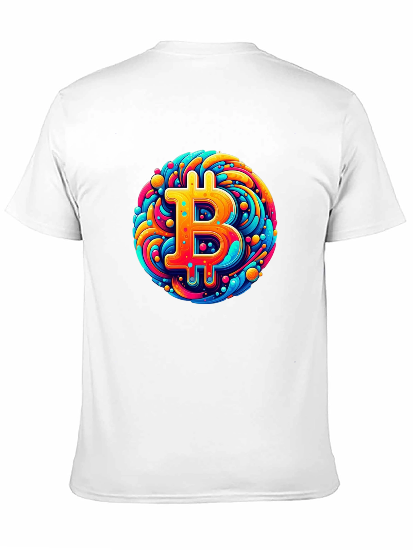 Bitcoin Art T-Shirt - Crypto Swirl Design