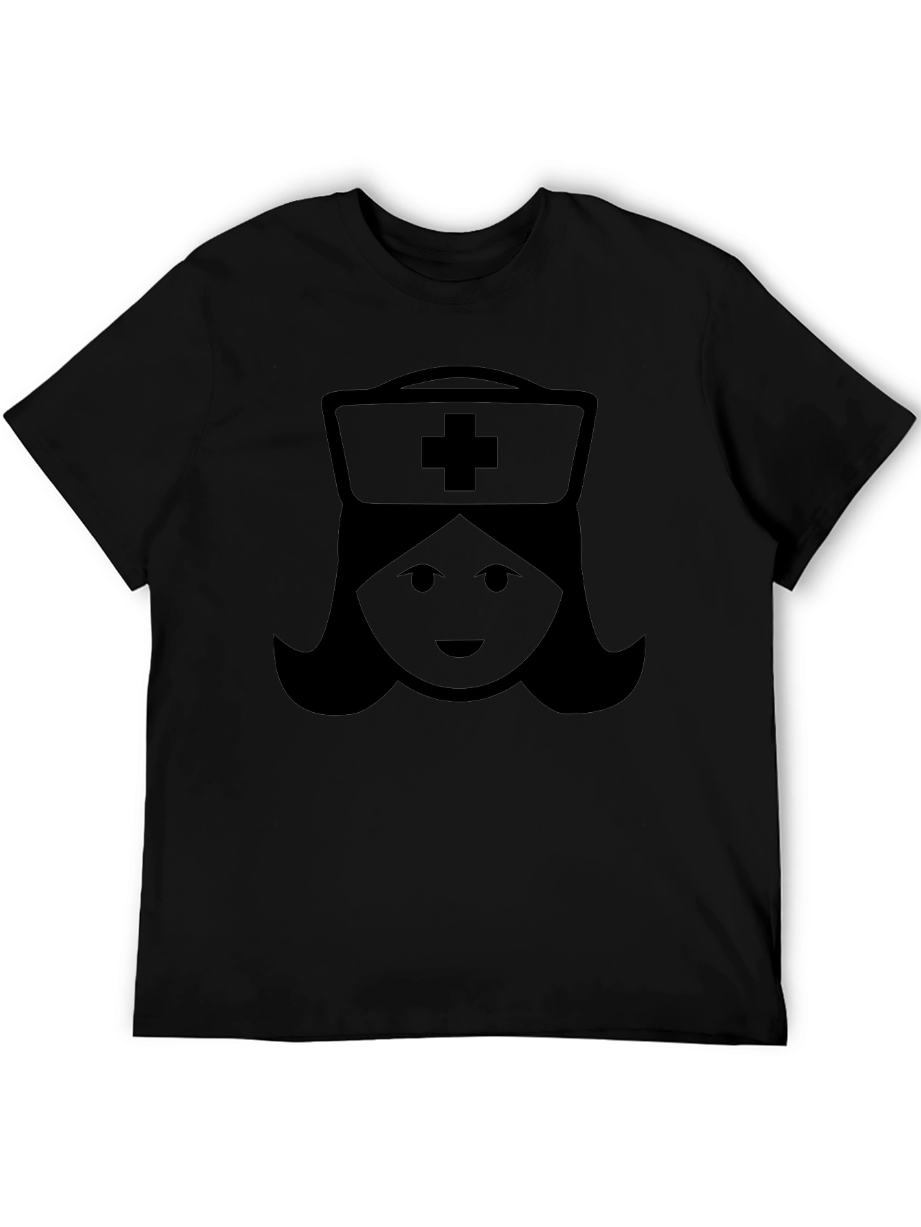 Nurse Graphic Tee - Black Cotton T-Shirt