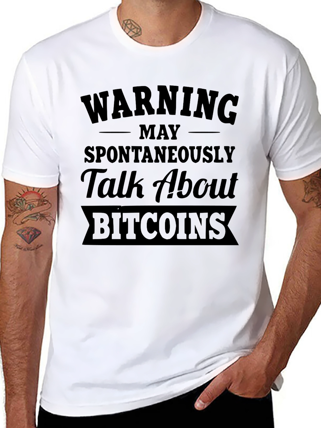 Warning May Spontaneously Talk About Bitcoins T-Shirt