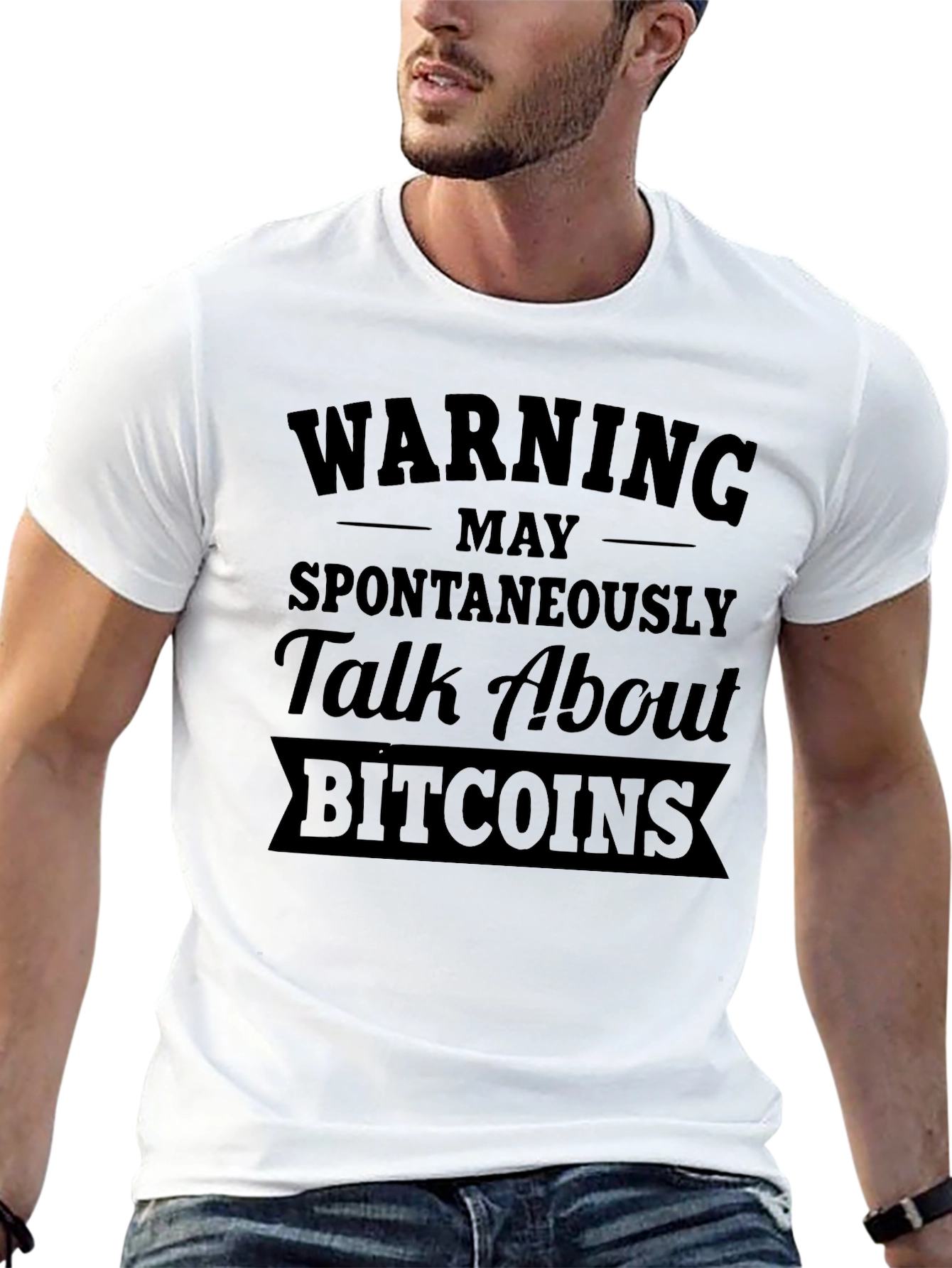 Warning May Spontaneously Talk About Bitcoins T-Shirt