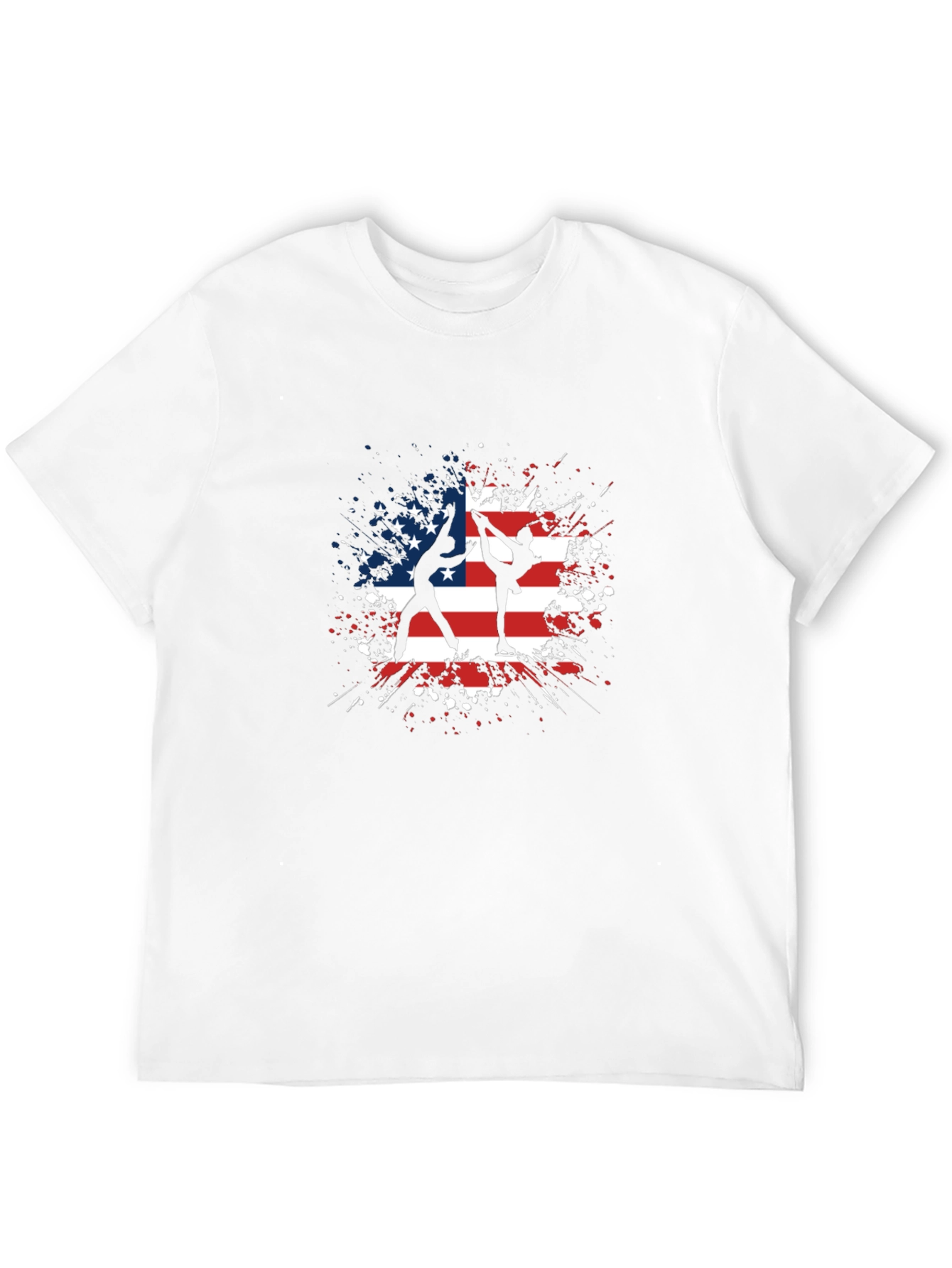 Figure Skating USA Flag T-Shirt