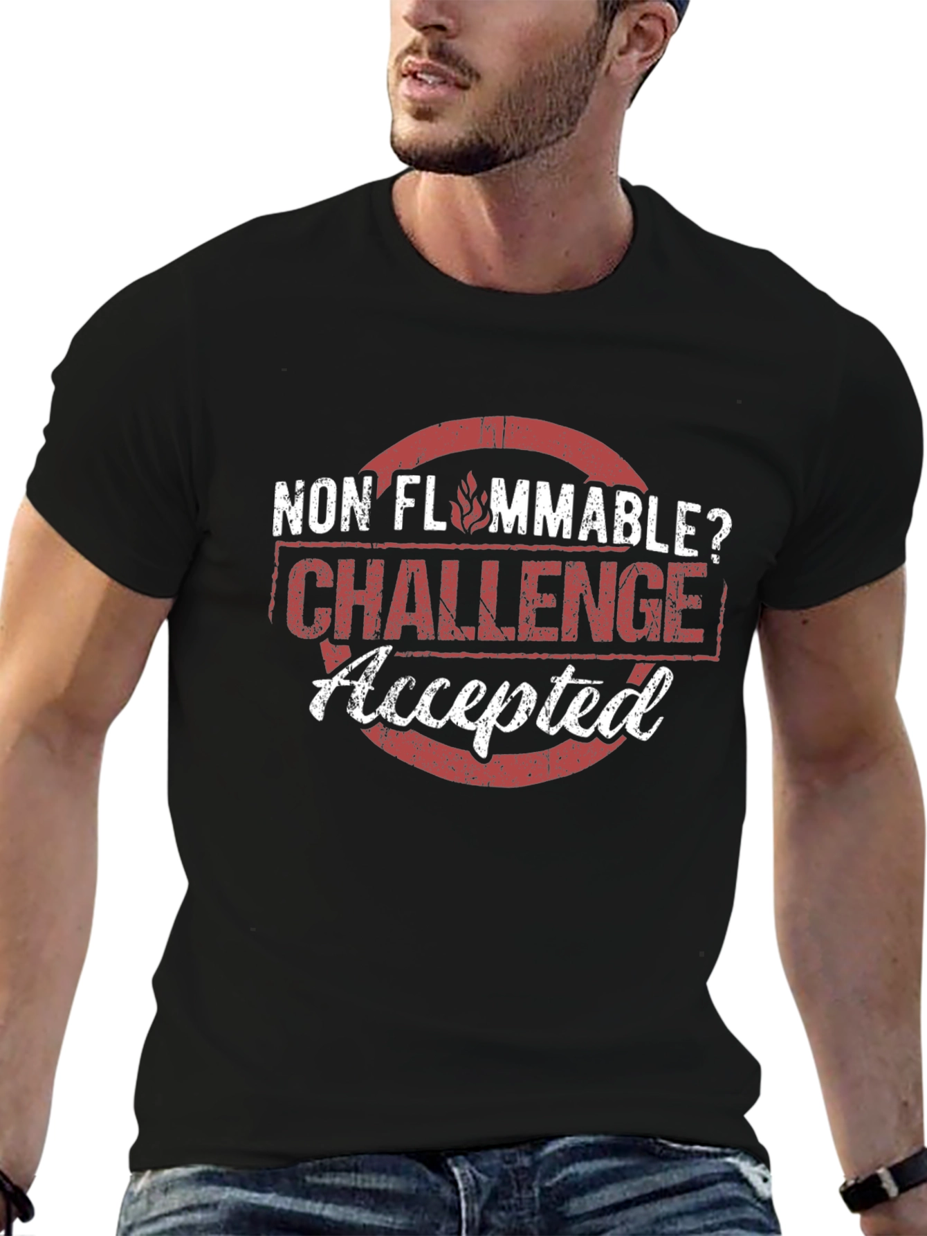 Non Flammable Challenge Accepted Graphic Tee