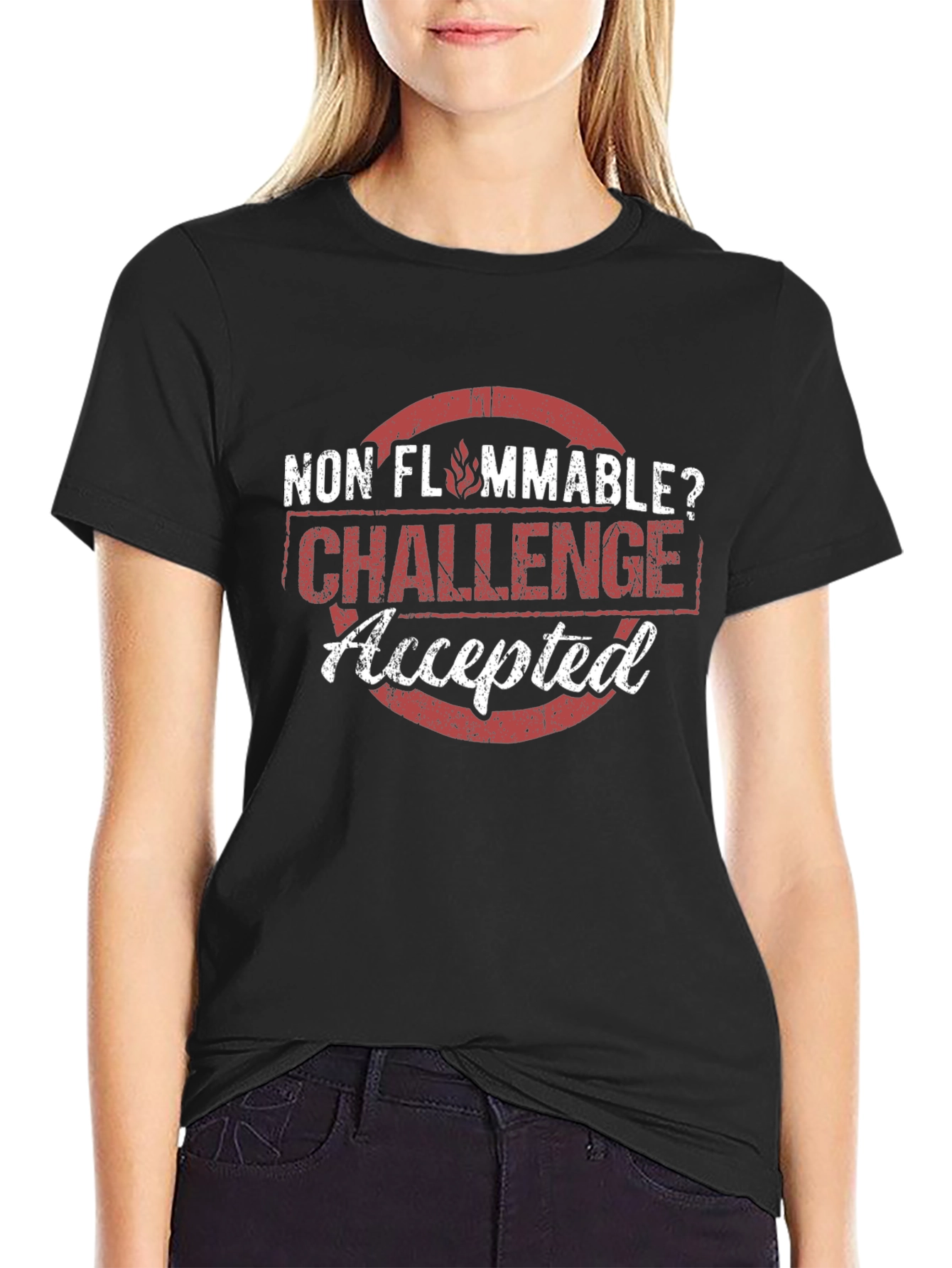 Non Flammable Challenge Accepted Graphic Tee