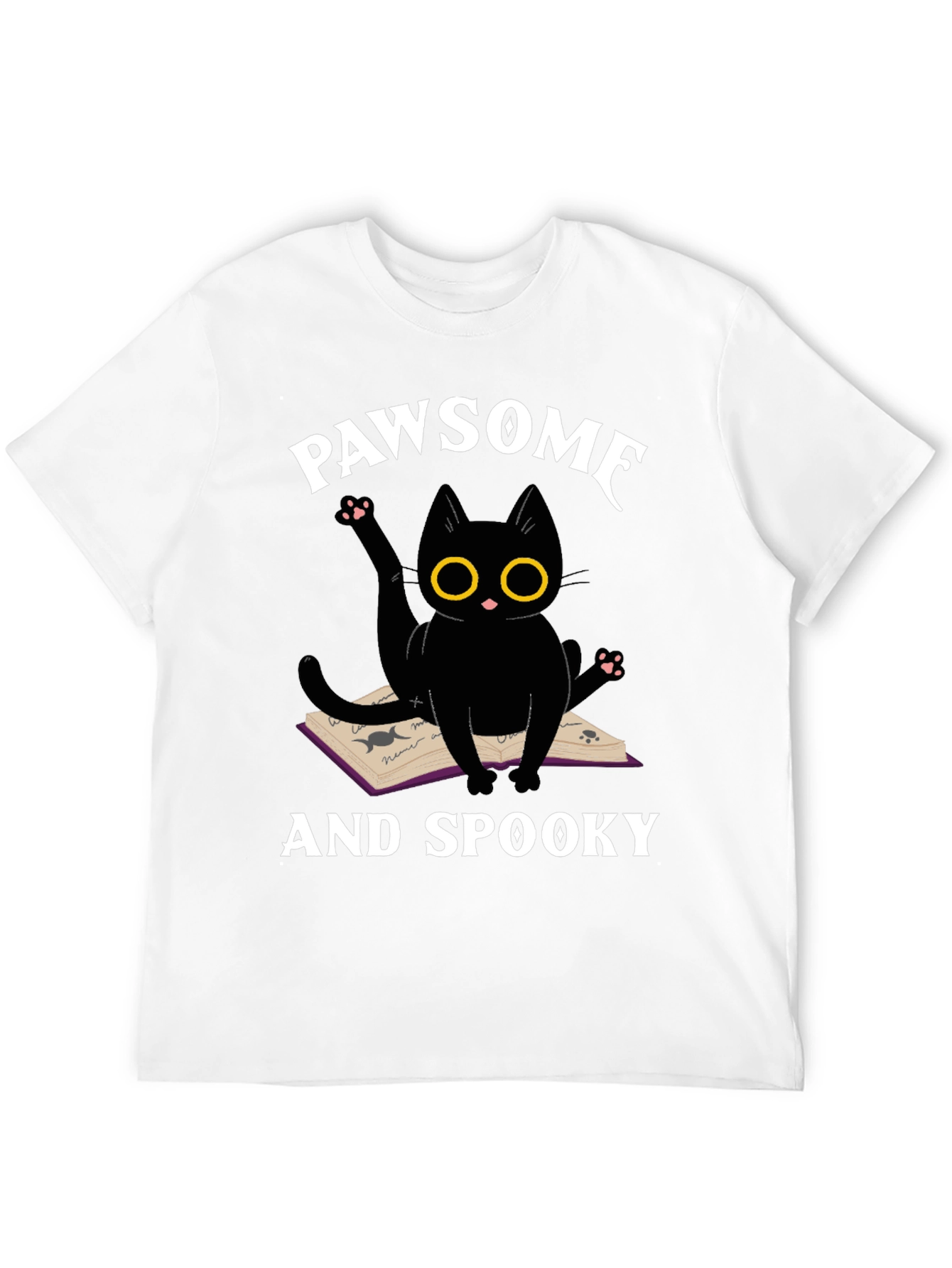 Pawsome and Spooky Black Cat T-Shirt