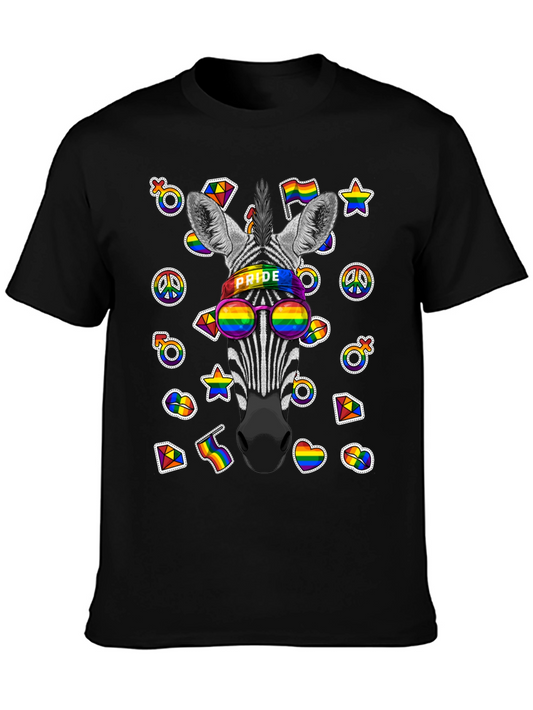 Pride Zebra T-Shirt - Colorful LGBTQ+ Design