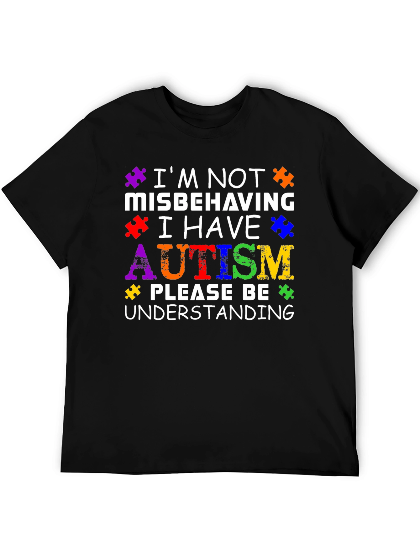 Autism Awareness Puzzle Piece Graphic T-Shirt