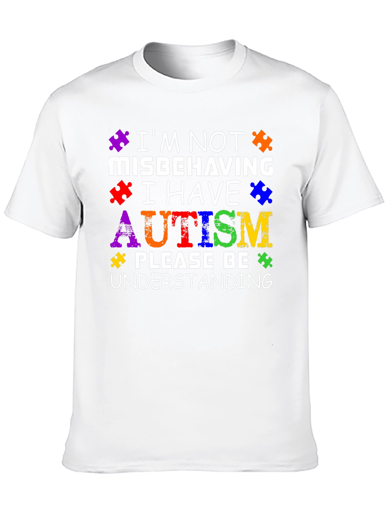 Autism Awareness Puzzle Piece Graphic T-Shirt