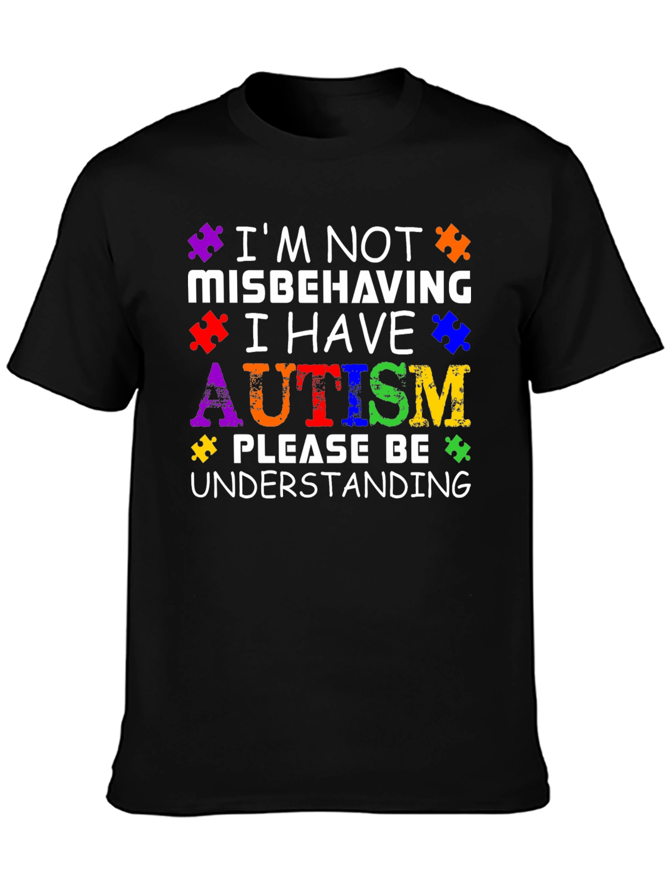 Autism Awareness Puzzle Piece Graphic T-Shirt