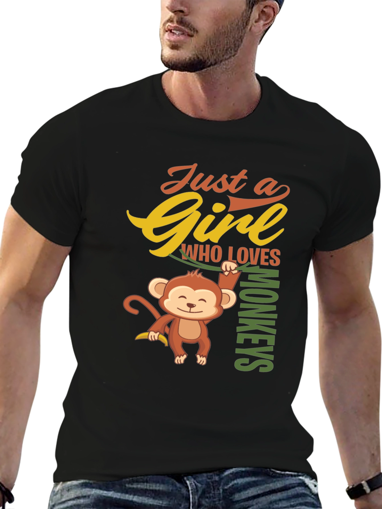 Girl Who Loves Monkeys T-Shirt