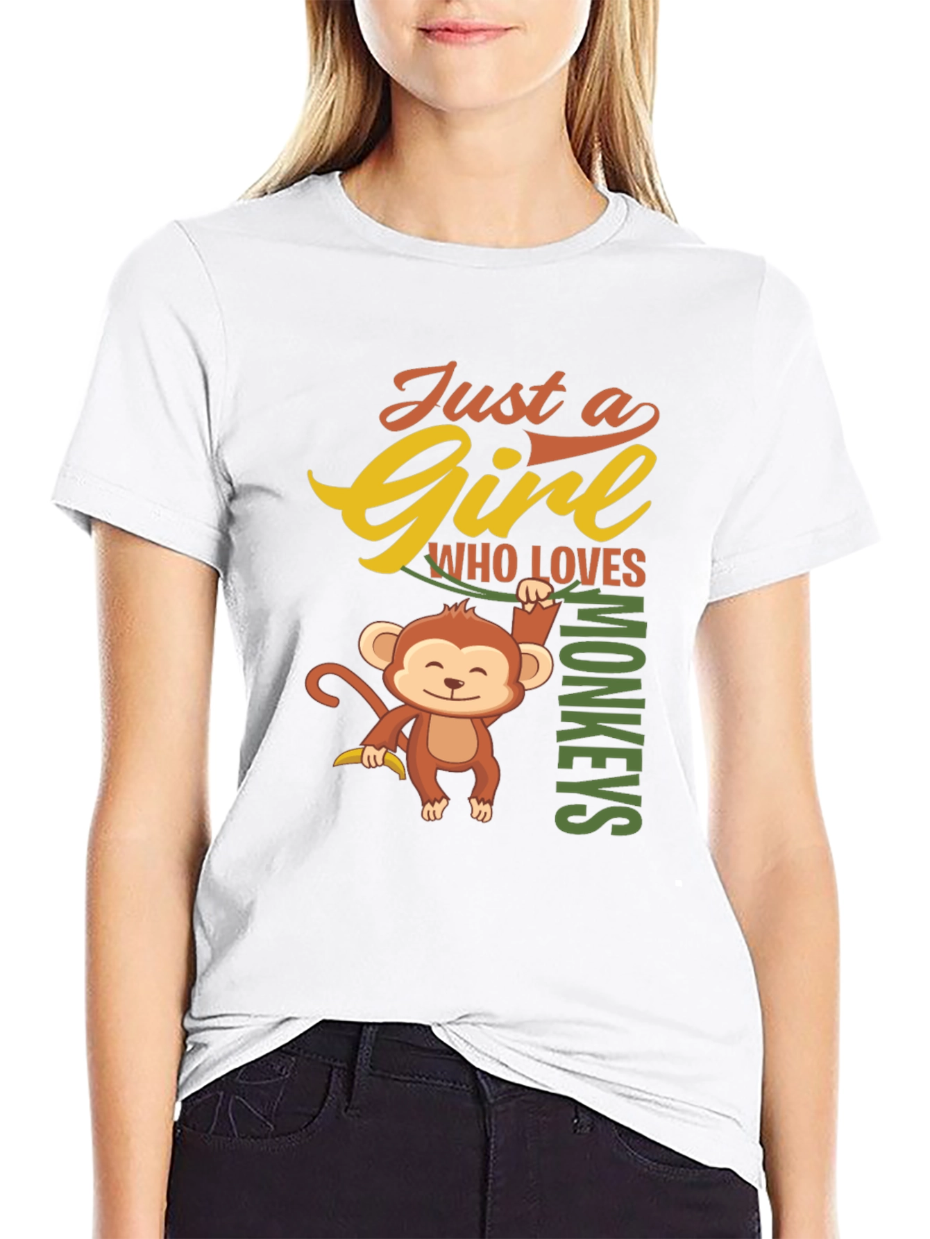 Girl Who Loves Monkeys T-Shirt