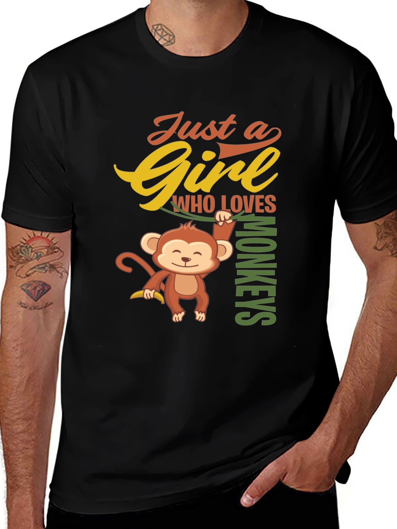 Girl Who Loves Monkeys T-Shirt