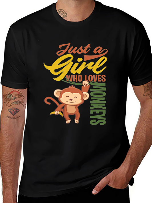Girl Who Loves Monkeys T-Shirt