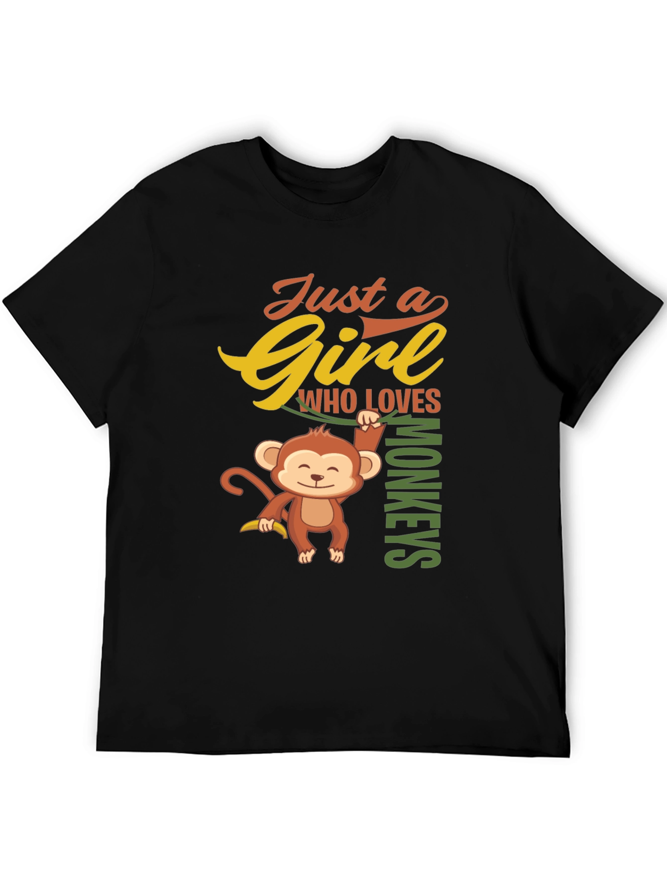 Girl Who Loves Monkeys T-Shirt