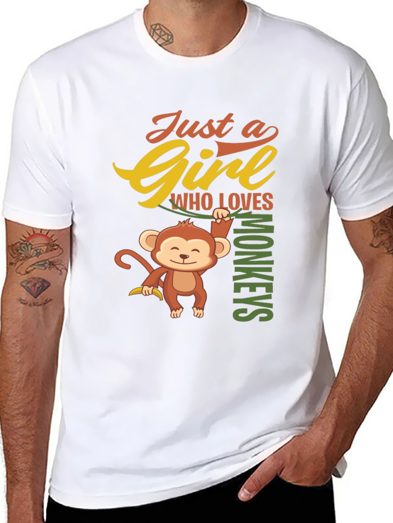 Girl Who Loves Monkeys T-Shirt