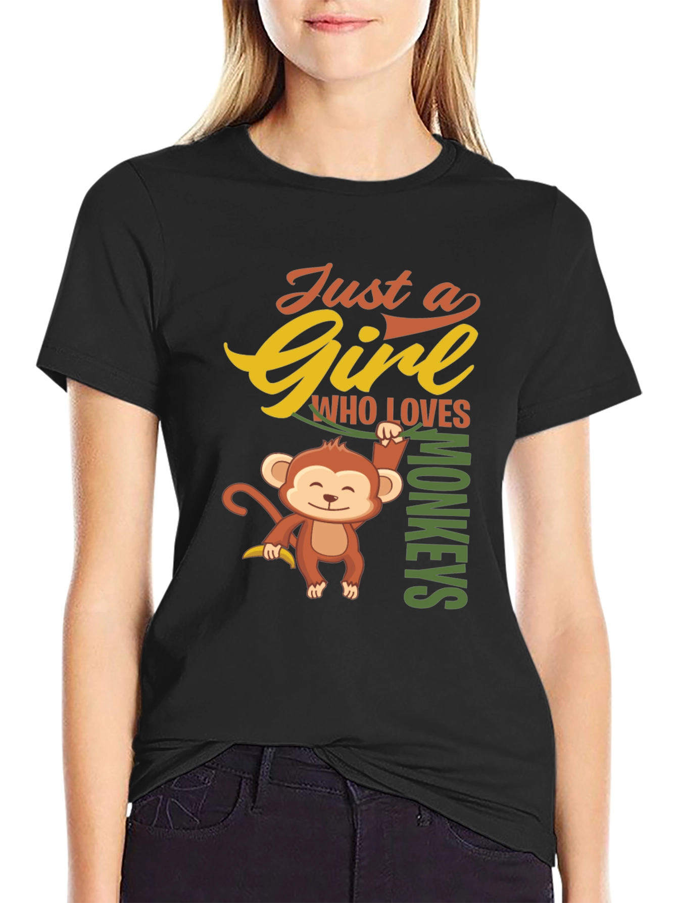 Girl Who Loves Monkeys T-Shirt