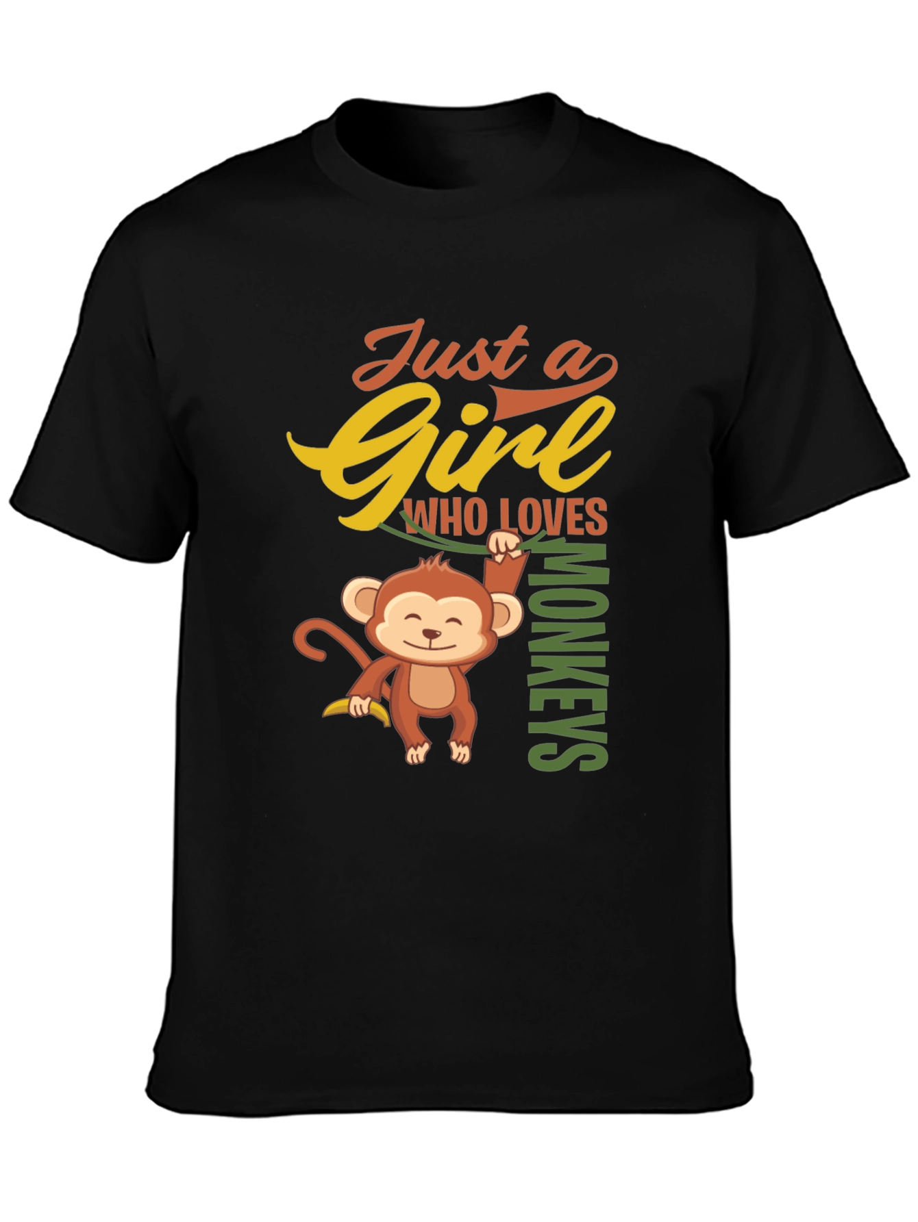 Girl Who Loves Monkeys T-Shirt