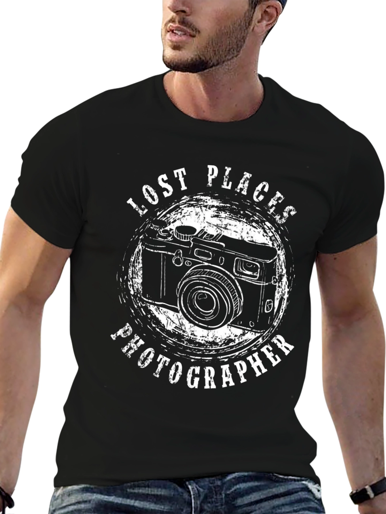 Lost Places Photographer Black Graphic T-Shirt